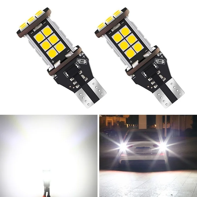 2x 1200Lm W16W T15 светодиодный фонарь 3030SMD Canbus OBC безотказный светодиодный фонарь заднего хода для Ford Focus Fiesta Fusion Kuga F-150