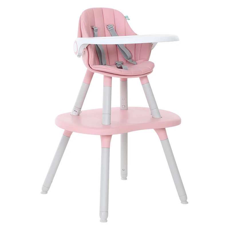 2 in 1 Baby Dining Chair Multi-function Kids Child Baby Eating Table Highchairs Seat Children Feeding Chair Table for 7-36 Month - Цвет: Розовый