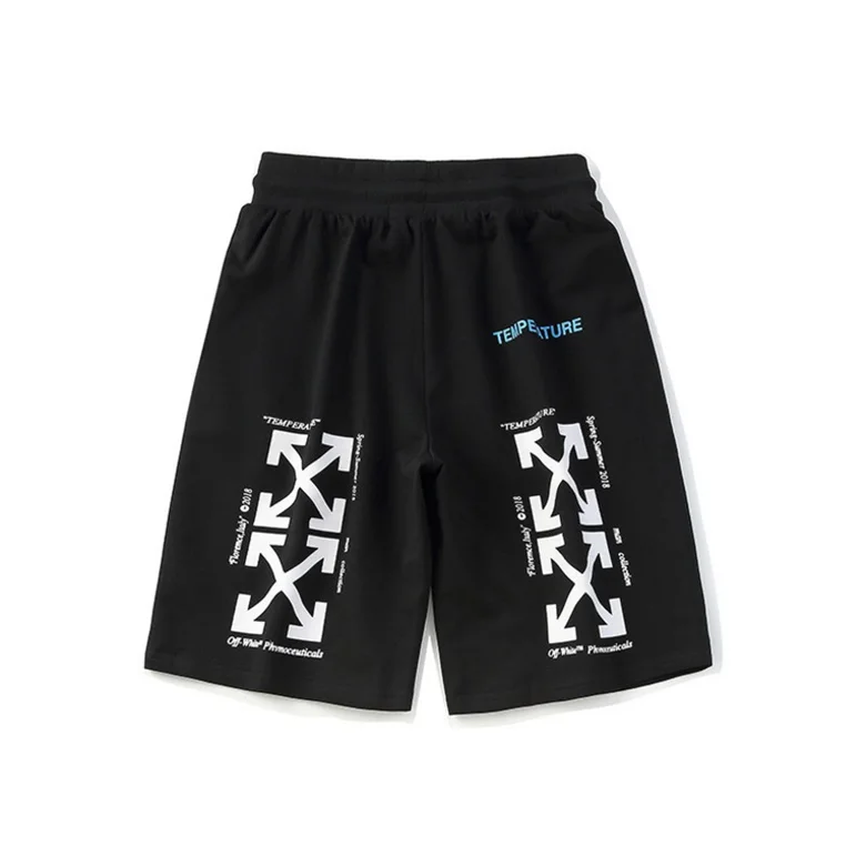 

OFF -WHITE Letter Double Arrow OW Male Couple Street Hip Hop Casual Shorts