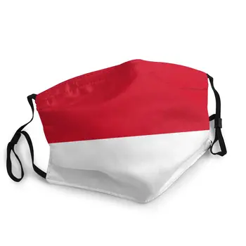 

Monaco Flag Adult Non-Disposable Face Mask Printed Dustproof Mask Protection Cover Respirator Mouth Muffle