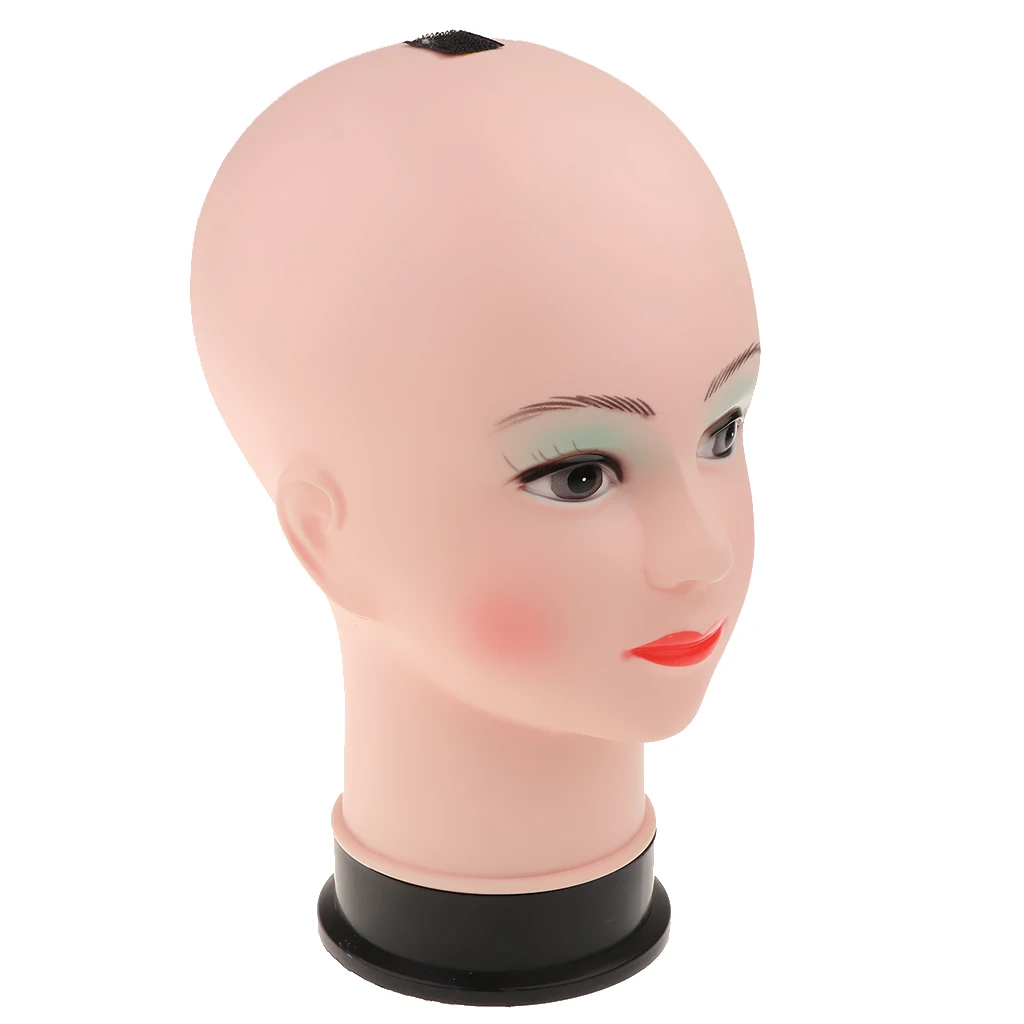 Wig PVC Mannequin Head + Multifunction Adjustable Tripod Doll Manikin Stand