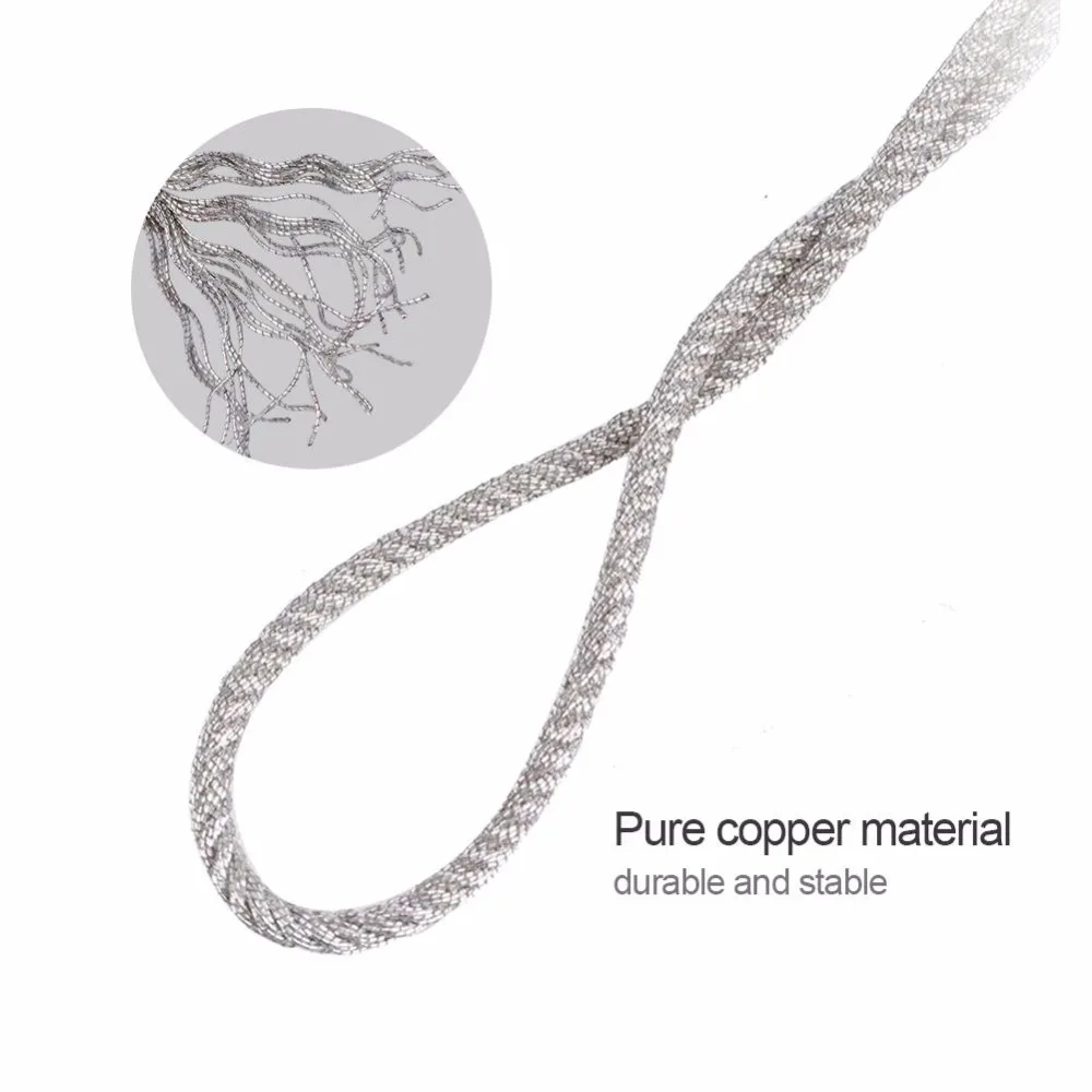 1m/2m 32 가닥 고온 내성 트위스트 실버 와이어 스피커 리드 와이어 수리, 내구성 있고 안정적인 신제품