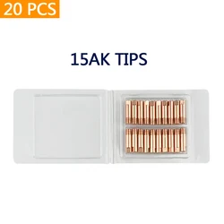 20pcs 14AK 15AK Mig mag welding torch gun contact tip M6 copper 0.6/0.8/1.0/1.2mm