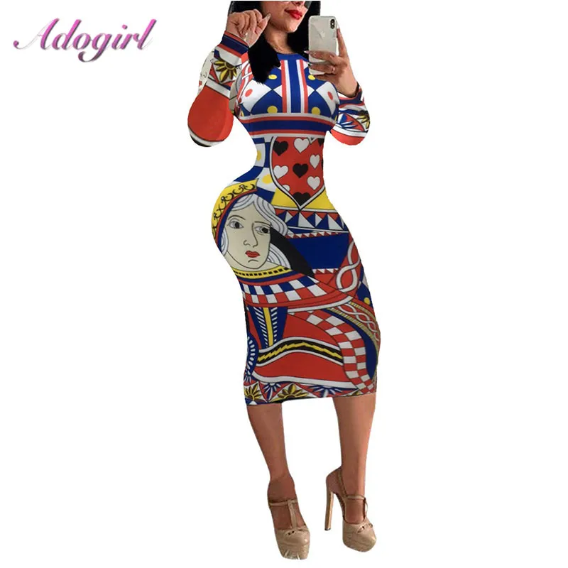 chain print midi dress