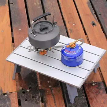 

Mini Metal Portable Camping Table Lightweight Foldable Compact Small Roll Up Tables Aluminum Folding Picnic Table Desk Read