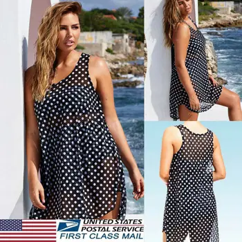 

Women Beach Dress Cover Up Kaftan Sarong Swimwear Bikini Swimsuit Plus Size