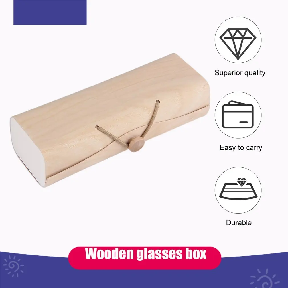 Портативный деревянной коробке солнцезащитные очки Чехол очки раковины моллюска протектор