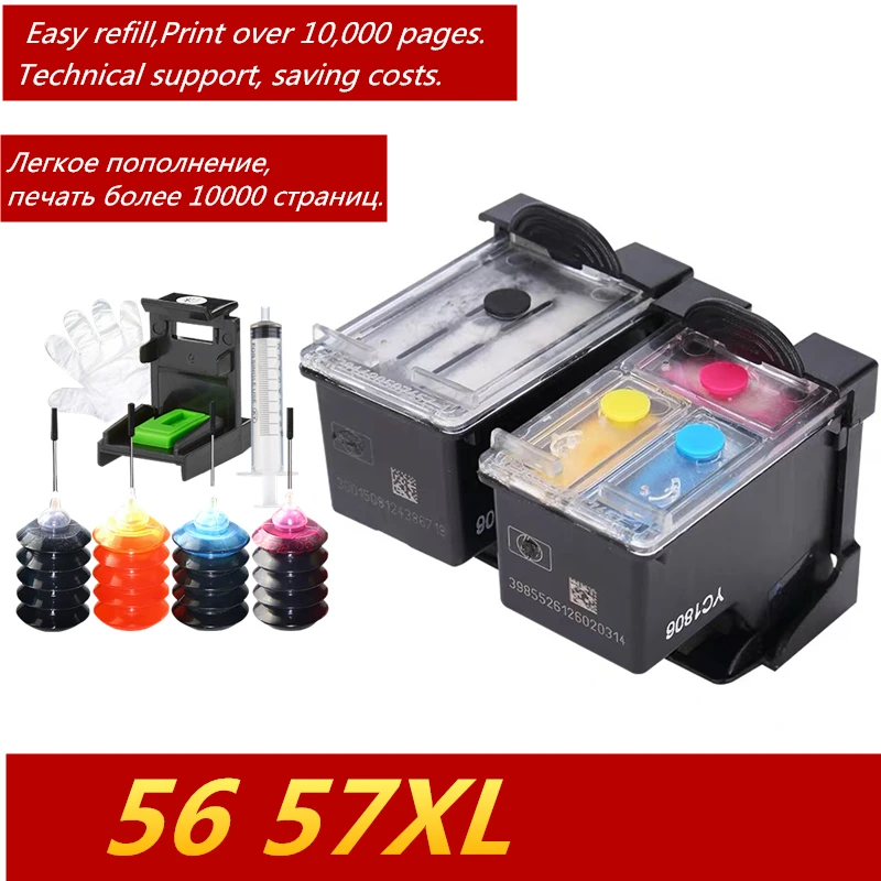Gracemate 56 57 перезаправляемый картридж Замена для hp 56XL 57 с чернилами hp Deskjet 450 450cbi 450ci 450wbt F4140 F4180 5150 5550