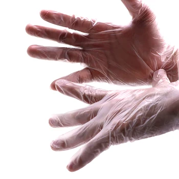 

25 Pairs Disposable PVC Gloves Anti-static Plastic Gloves For Tattoo Food Cleaning Cooking Restaurant Kitchen Accessories
