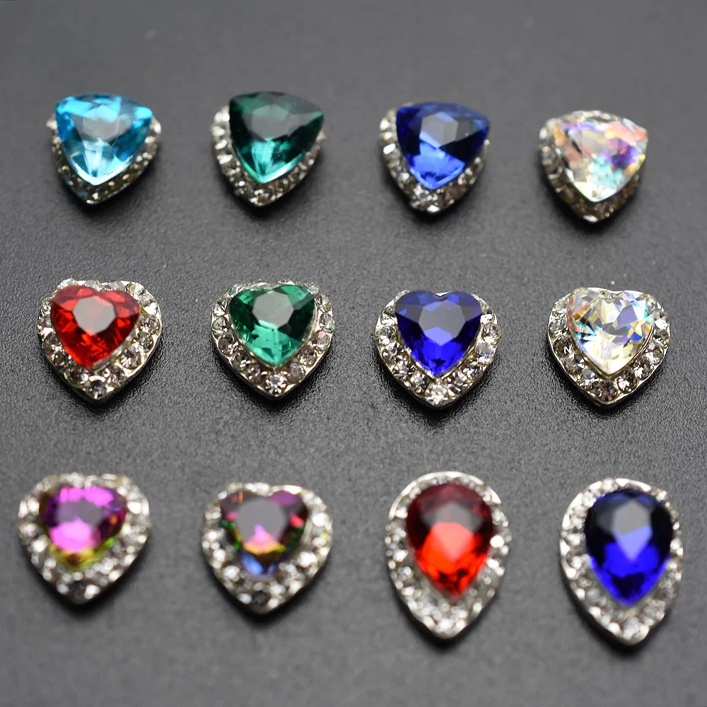 

New 10pcs Crystal Bright strass Nail Rhinestone Alloy Nail Art Decorations Glitter DIY 3D Nail Jewelry Nail Stone Supply
