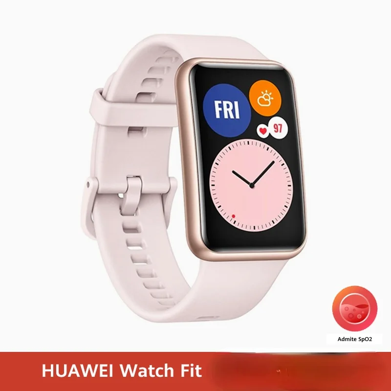 90% New HUAWEI Watch FIT SmartWatch Quick-Workout Animations Blood Oxygen Watch FIT 10 Days Battery Life For Smart Huawei Band 