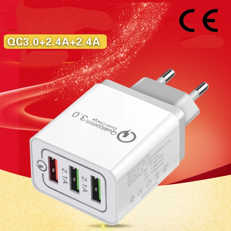 12V QC3.0 Быстрая зарядка 3USB порта быстрой зарядки мобильный телефон зарядное