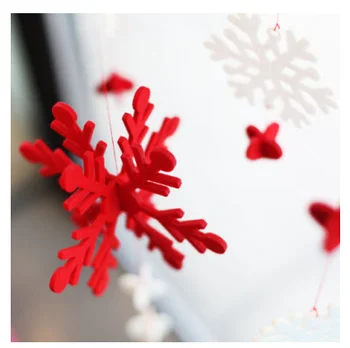 

Christmas ornaments snowflake string pull strip ornaments adornos de navidad tree