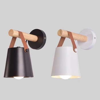 

Modern bedroom LED belt wall lamp creative personality log art contracted bedroom study living room wall Nordic decorative light