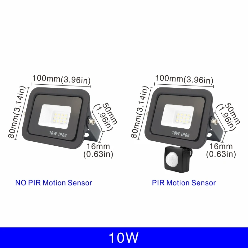 LED Security PIR Floodlight Sensor Motion 10W 50W 100W 200W 300W 500W Warm Cool 