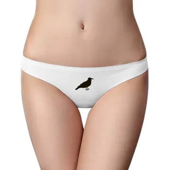 

Black Crow Cute Animal Portrayal Women Panties Invisible Seamless Briefs G-string T-back 2pcs Gift