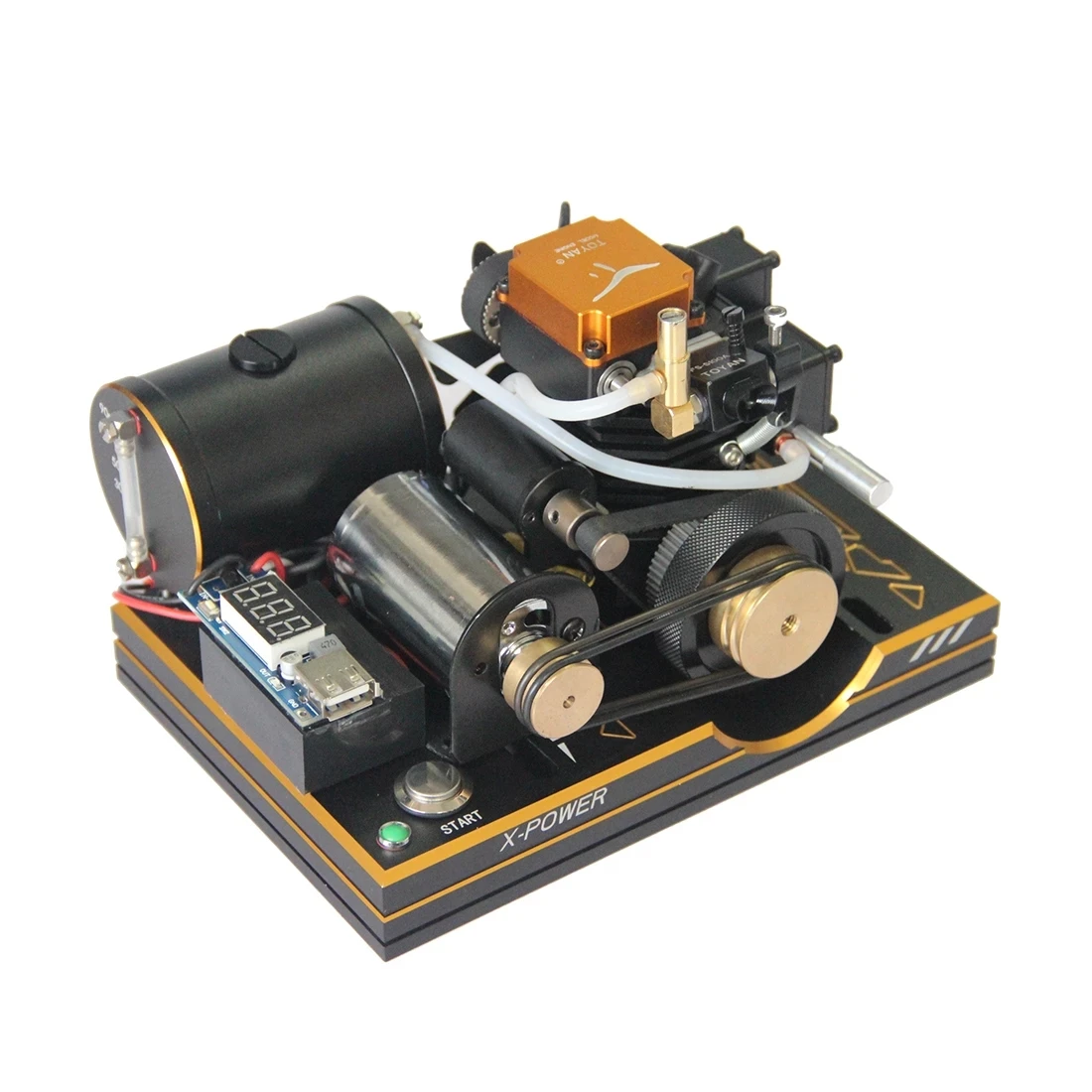 Toyan FS-S100AS Four-Stroke Methanol Engine Set For RC Car Ship Model With Base Fuel Tank Battery Start ESC Heat Head Cap Etc | Игрушки и