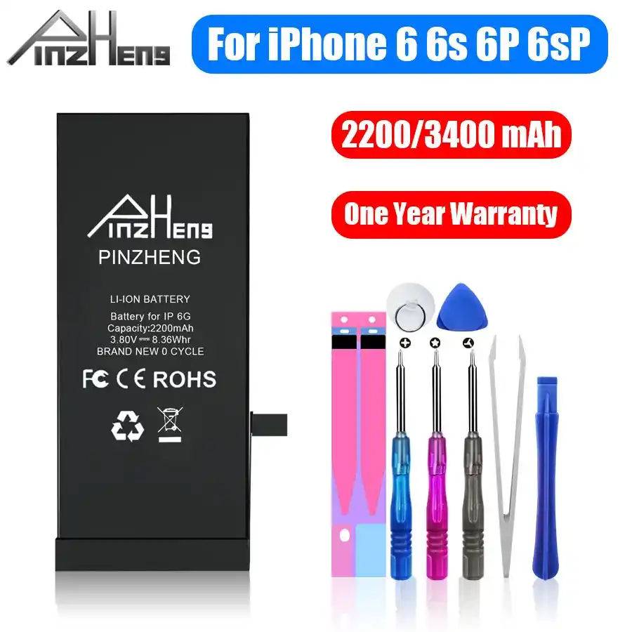 PINZHENG аккумулятор большой емкости для iPhone 6 Plus 6S Замена Bateria 6G Мобильный телефон