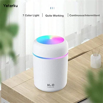 

Portable 300ml Humidifier Mini Ultrasonic Air Humidifier Romantic Soft Light Essential Oil Diffuser Car Purifier Mist Maker#g40