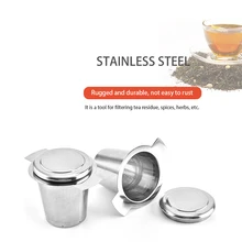 Чай для заварки 2 ручки корзина многоразовый тонкий сетчатый фильтр для чая крышка чайные фильтры для кофе из нержавеющей стали домашняя кухня Accersories