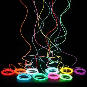 Гибкая неоновая Светодиодная лента, водонепроницаемый разноцветный светильник для танцев и вечеринок, 1 м, 2 м, 3 м, 5 м, 10 м