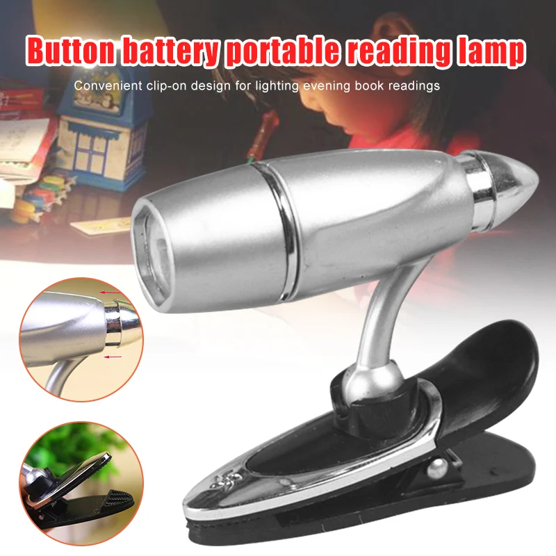 2019 New product Clip on Book Reading LED Light Portable Small Table Lamp Adjustable Flashlight S7 #5