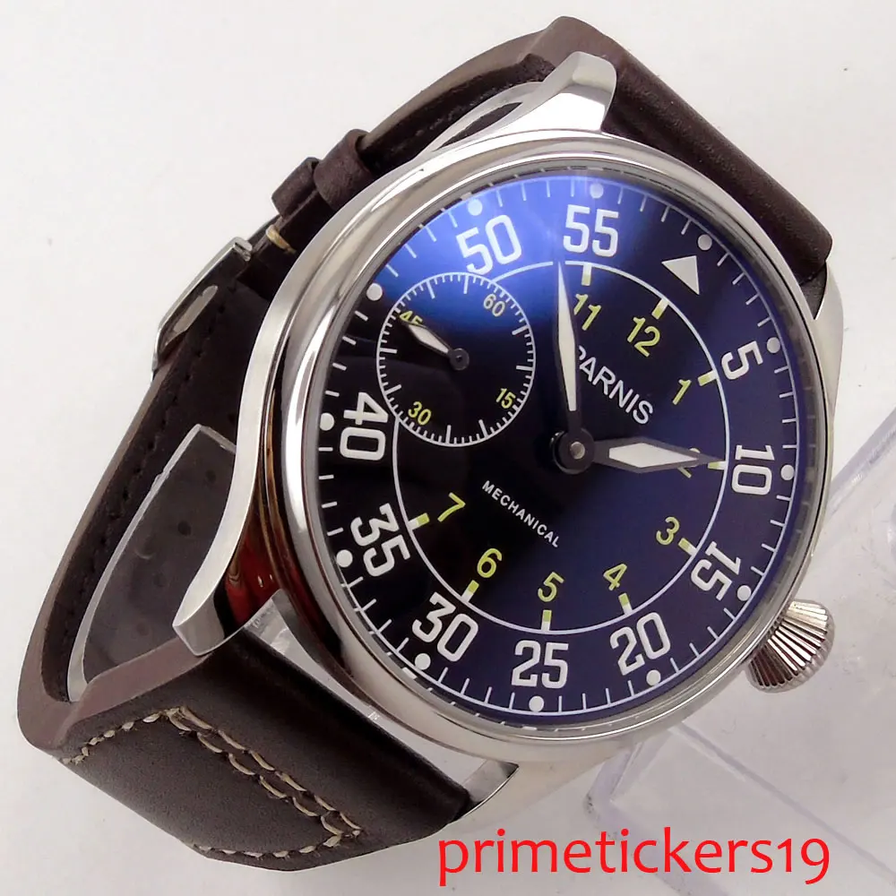 OROLOGIO TOURBILLON 4428 44mm CARICA MANUALE QUADRANTE BLU INTENSO HAND WINDING EUR 199,00 - Foto 9