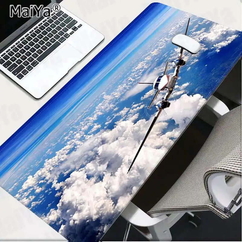 Lock Edge 40X90cm Maiya Печатный самолет в небе фиксирующий край коврик для мыши игровой резиновый ПК компьютерный игровой коврик для мыши - Цвет: Lock Edge 40X90cm
