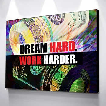 

Dollar Canvas Painting Wall Art Poster Money Temptation Canvas Prints Abstract Art Tableau Mural Living Room Decor Modern Art