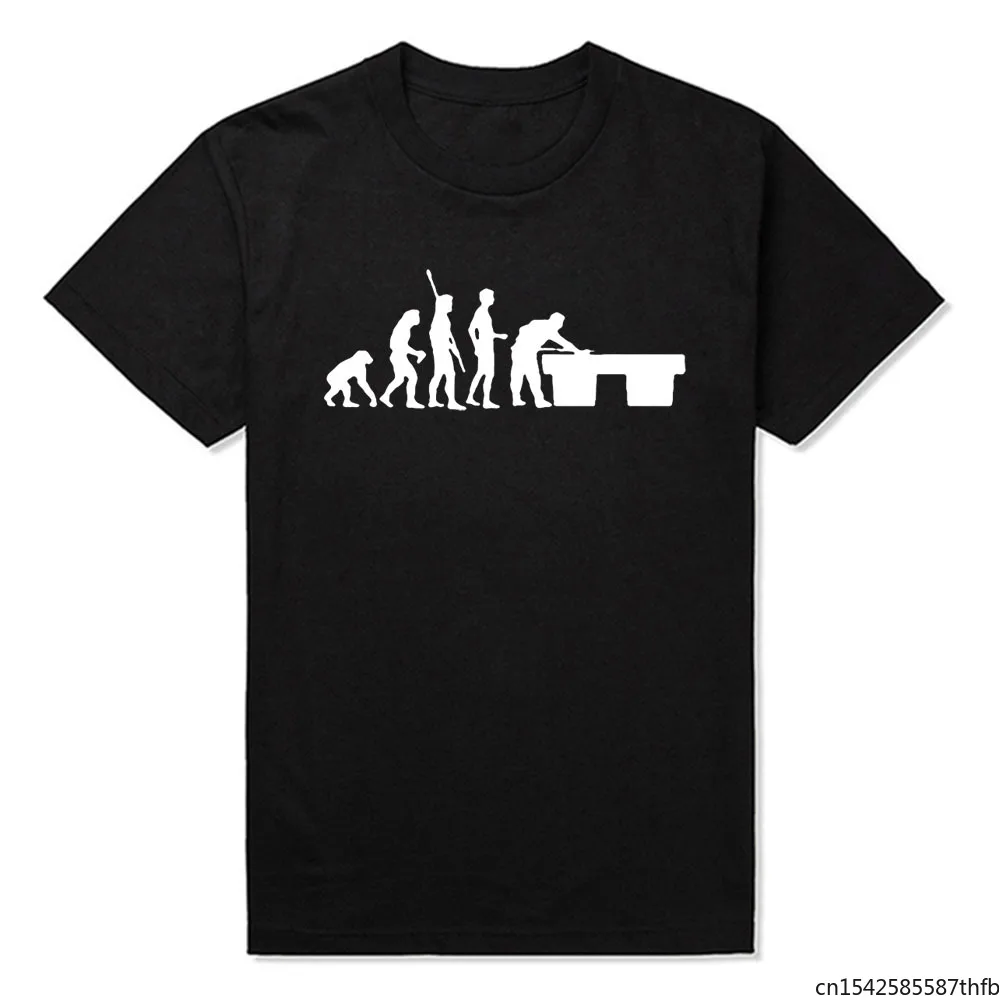 Летняя модная футболка с принтом эволюции бильярда мужские повседневные