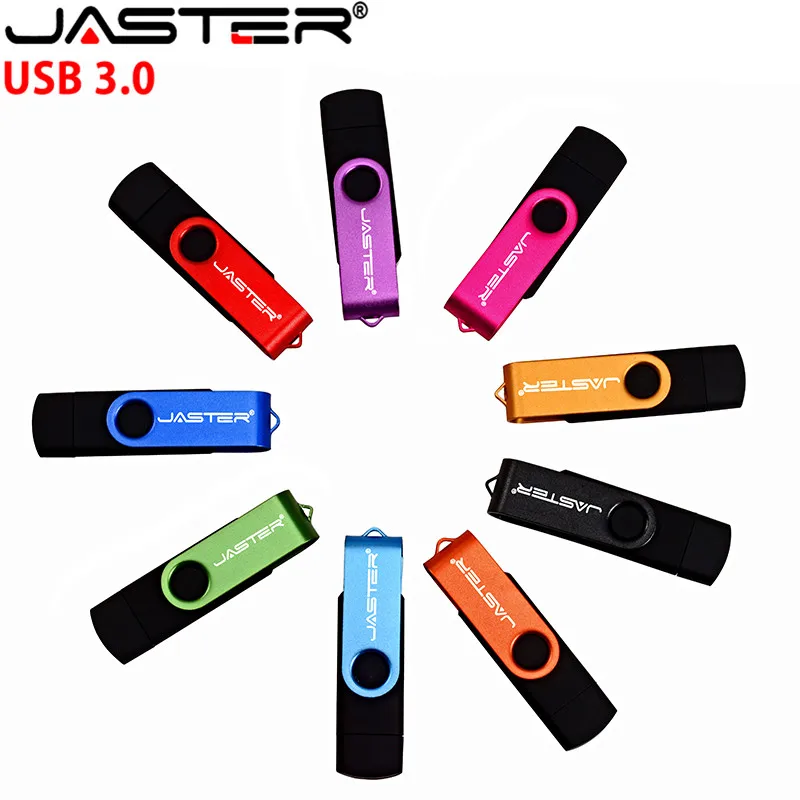 Флеш-накопитель для смартфона JASTER OTG USB Flash Drive cle usb 3,0 stick 64G otg pen drive 4g 8g 16g 32g 128G opslag apparaten