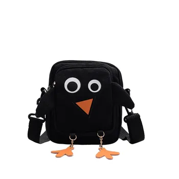 

2019 Funny Cute Hand bags For Women's Crossbody Shoulder Canvas Bag sac main femme Cute Cartoon Funny Bag torebki damskie Sac#C9