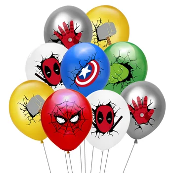 

10pcs Super Hero Balloon Latex Balloons Kids Birthday Party Decoration Baby Shower Balloons