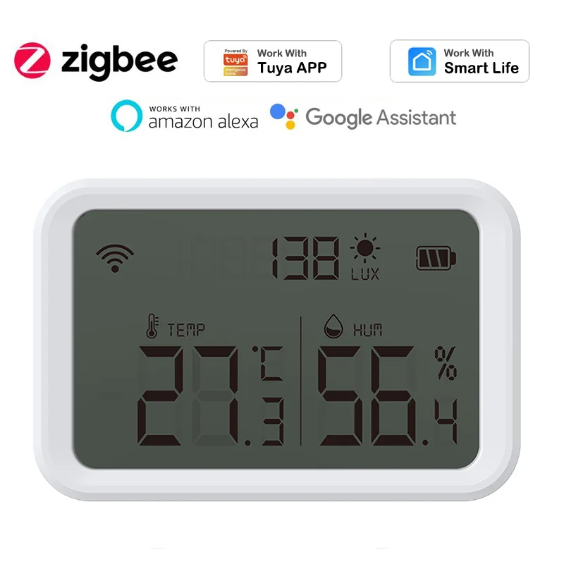 Smart Home Tuya Zigbee OTA Temperature Sensor Humidity 20℃ 80 ℃ Phone