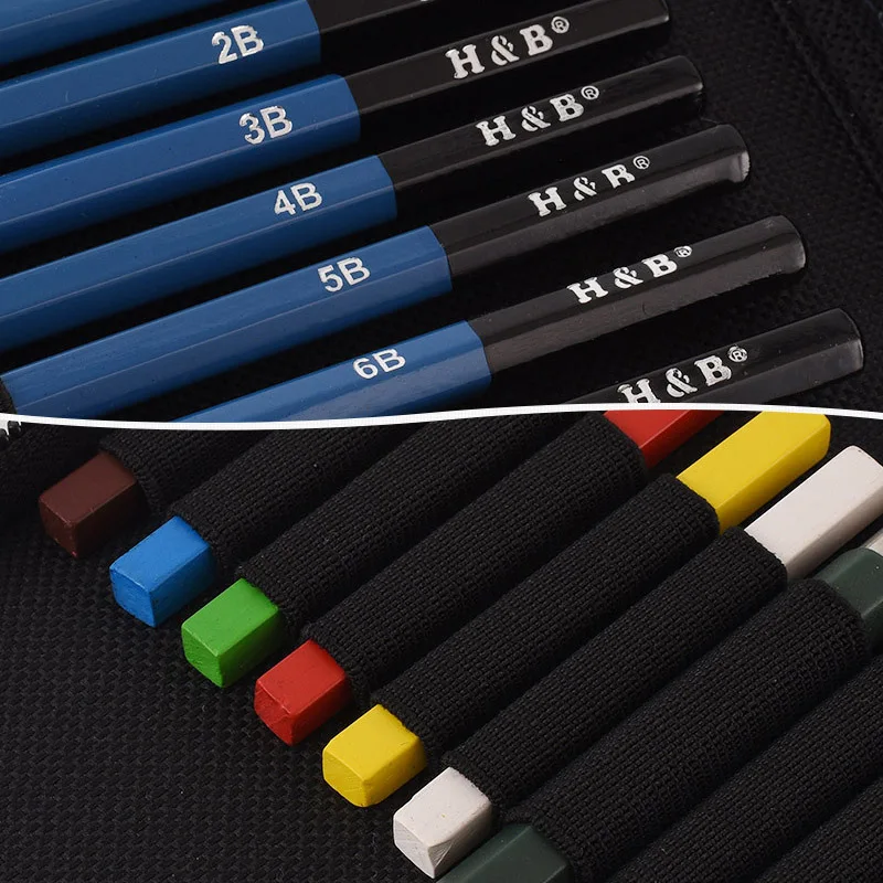 

51 Pcs Art Sketching Pencils Set Professional Colored Drawing Pencils Set Hi dropship