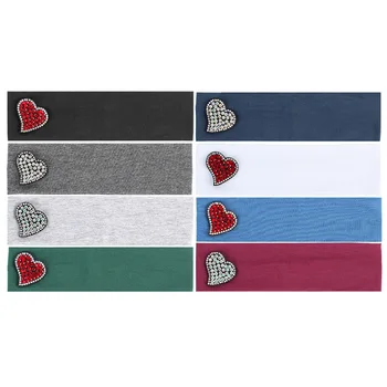 

Newborn Baby Boys Elastic Hair Turban Girls Headbands Cute Heart Rhinestones Headband for Baby Girl Headbands Geometric Bands