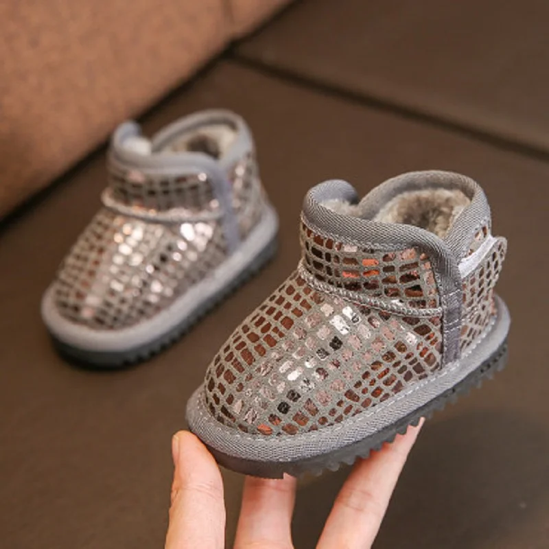 Baby girl boots boys Infant toddler botas warm Plush kid Snow Boots bebe soft sole sneaker little child winter shoes Non-Slip