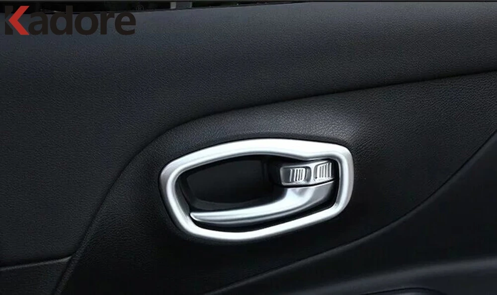 Для Jeep Renegade 2014 2015 2016 2017 2018 2019 ABS матовая Автомобильная Боковая дверь интерьерная