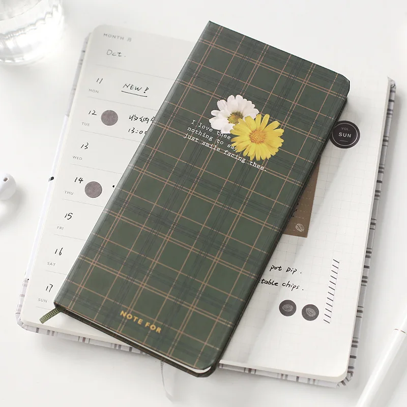 

Vintage Grided Style 2021 Hardcover Pocket Weeks Planner Book 168P Undated Monthly Weekly Plan Book 94*187mm