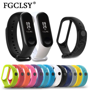 

FGCLSY For Xiaomi Mi Band 4 3 Silicone wrist strap Smart watch Mi Band 3 4 Bracelet Accessories Sport Wrist Strap For Mi Band 4