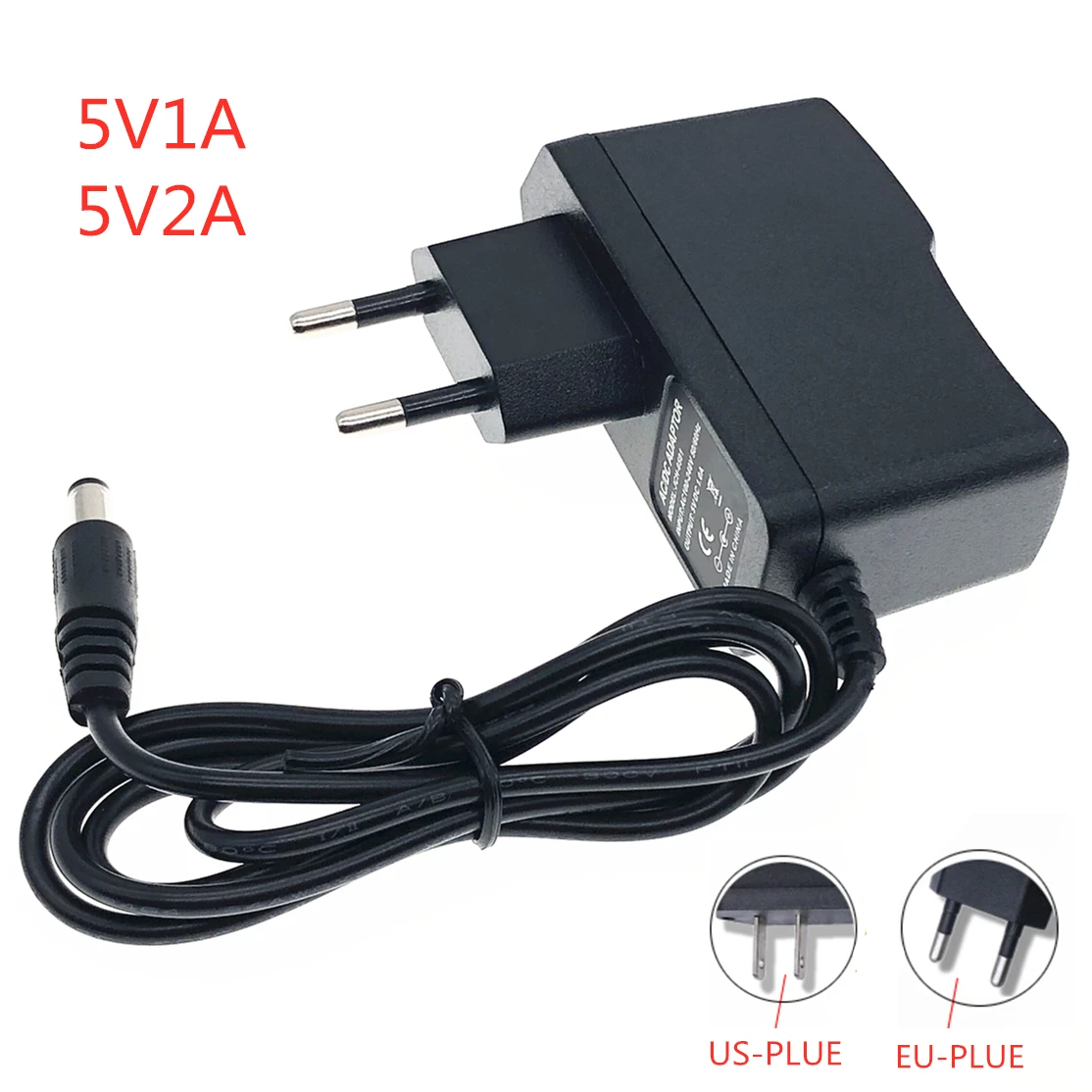 Адаптер питания AC 220V к DC 5V 1A 5V2A 3A 500mA EU/US конвертер трансформатор 5 мм * 2 Источник