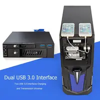 מחשב נייד Oimaster 2.5 / 3.5 אינץ Internal HDD SSD Case Box Dual אופטי USB3.0 נייד כונן Rack תחנת דיסק קשיח מארז עבור מחשב שולחני (5)