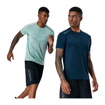 

Bodybuilding Short Sleeve O-neck Fitness Shirts Spandex Mens Training Workout Top Outdoor Slim Man Running T-shirt