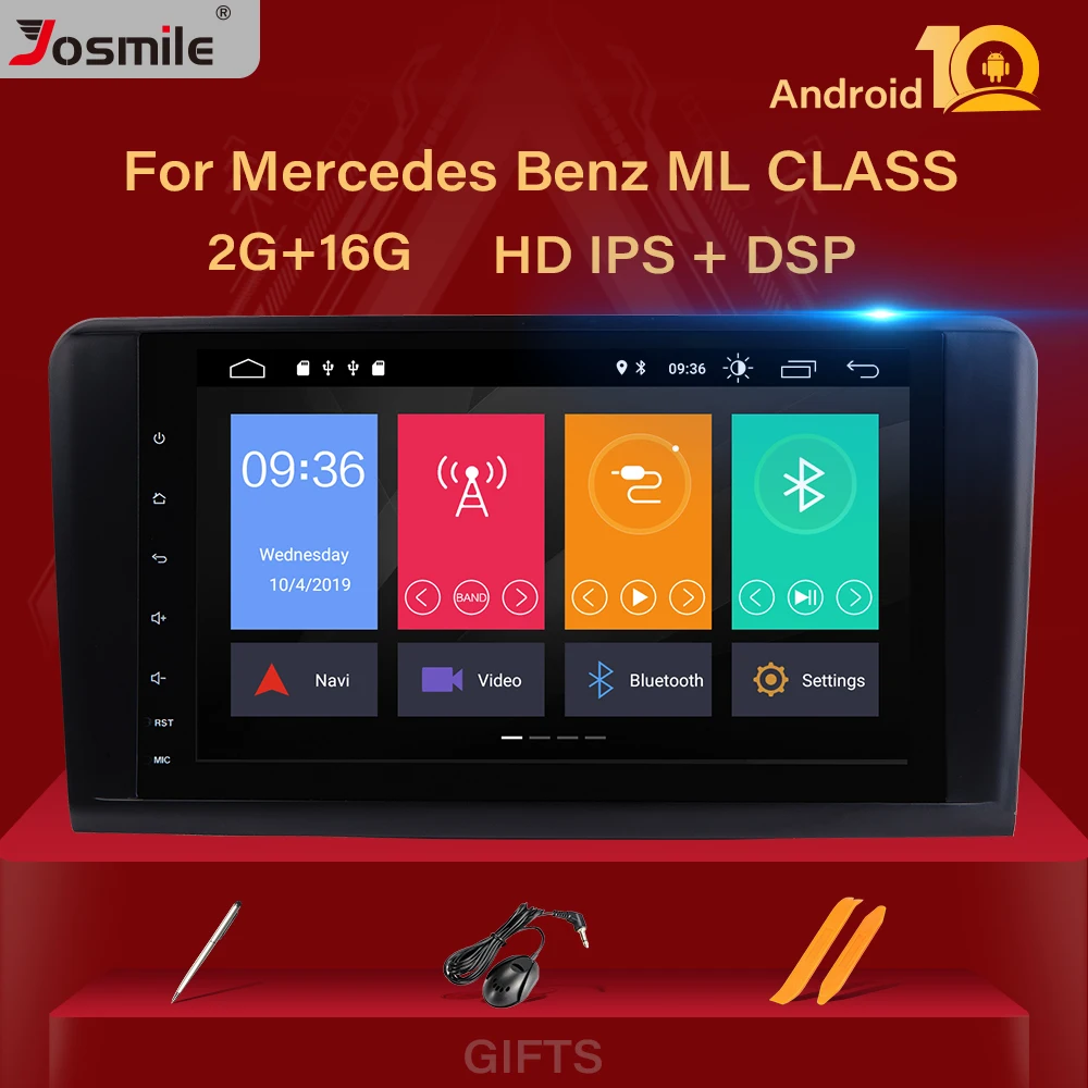 2 Din Android 10 Car Radio For Mercedes Benz ML W164 ML350 ML500 X164 GL320 GL Multimedia GPS Navigation Head unit Stereo Audio
