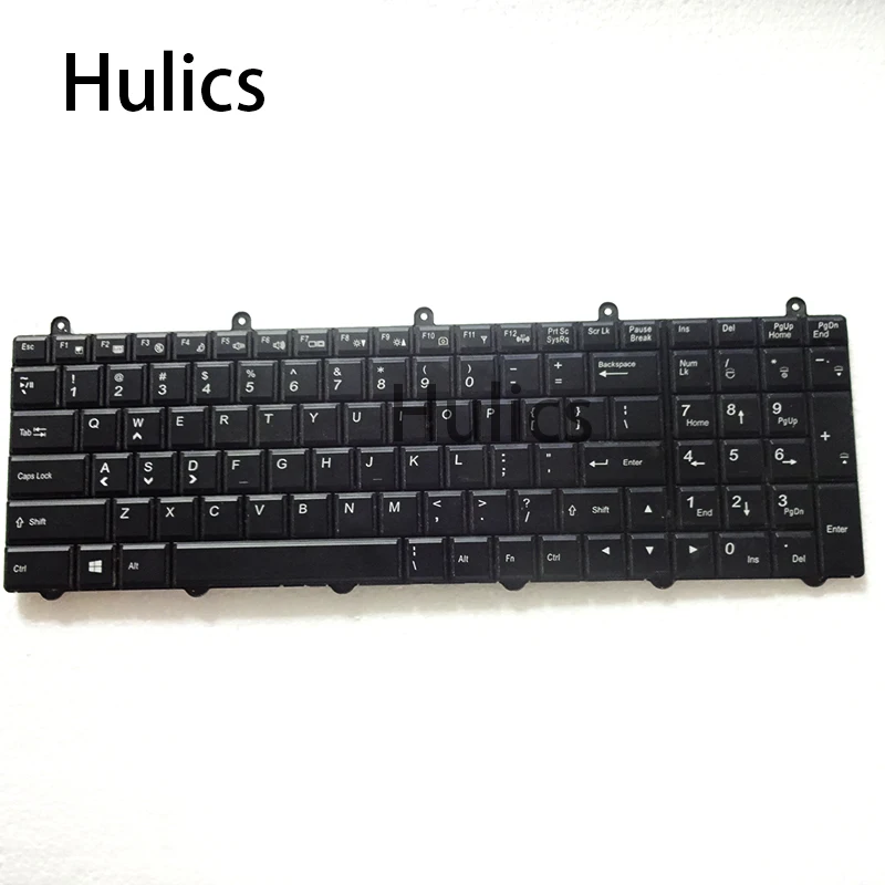 Hulics Оригинальная клавиатура для ноутбука CLEVO V132150BK1 6-80-P2701-011-3 V132150BK3 6-80-P17S1-010-3 США с подсветкой