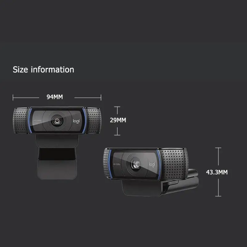 Веб-камера logitech C920 Full HD 1080P широкоформатная Автофокус Встроенный микрофон USB настольный ноутбук веб-камера