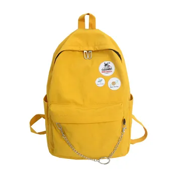 

Fashion Chains Women Backpacks Korean Style School Bags for Teenage Girls Bookbag Waterproof Travel Daily Backpack mochila 2019