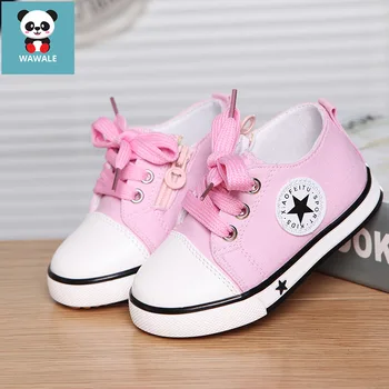 

Comfortable Sports Baby Girls Boys Casual Canvas Shoes Tennis Sneakers Star Winter Summer Lace-up Fashionshoe Zipper Soft Sole