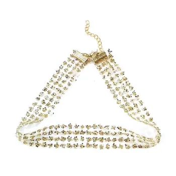 

Women's Gold Silver Sequin Chain Girls Clavicle Chain Birthday Gift Necklaces