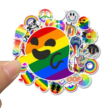

10/30/50pcs Pack Cartoon Rainbow Stickers Waterproof PVC Laptop Luggage Motorcycle Guitar Skateboard Car Kids Toys Cool Sticker